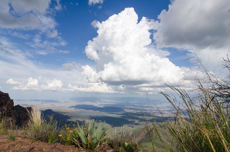 Chisos Mountains Summer rain